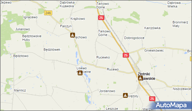 mapa Rucewko, Rucewko na mapie Targeo