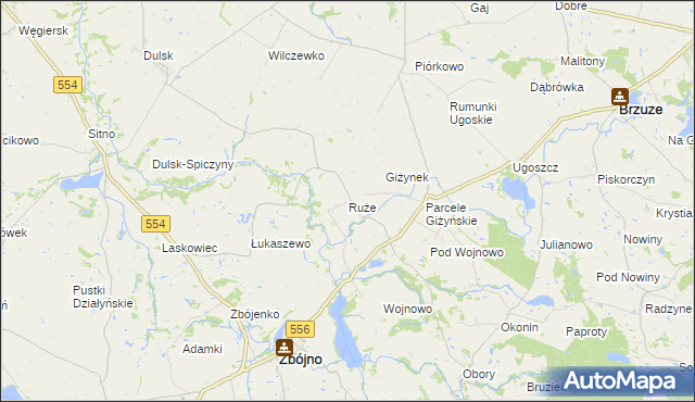 mapa Ruże, Ruże na mapie Targeo