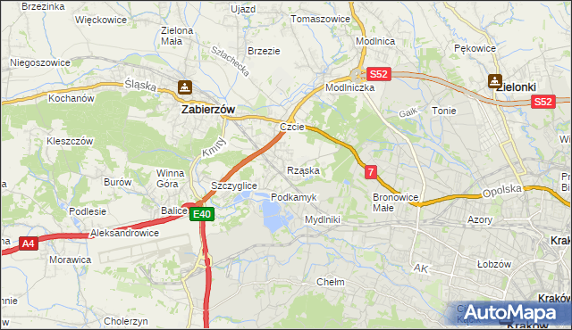 mapa Rząska, Rząska na mapie Targeo