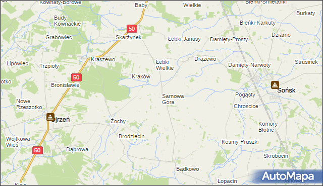 mapa Sarnowa Góra, Sarnowa Góra na mapie Targeo