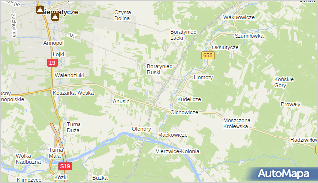 mapa Siemiatycze-Stacja, Siemiatycze-Stacja na mapie Targeo