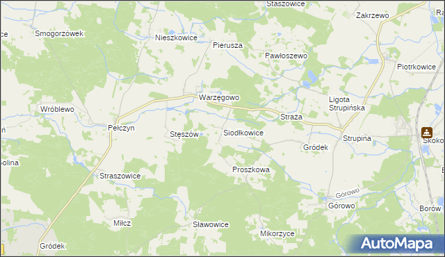 mapa Siodłkowice, Siodłkowice na mapie Targeo