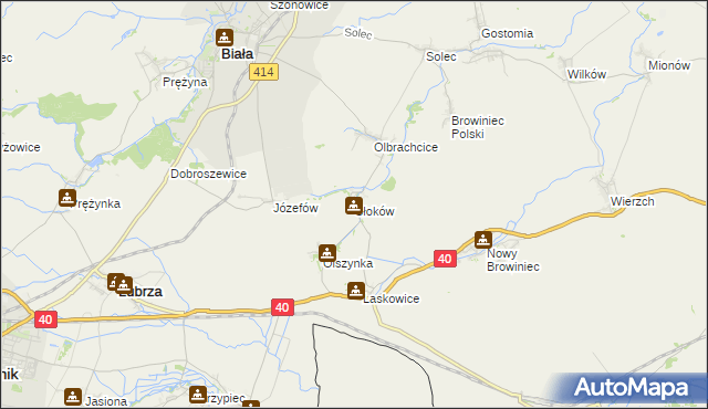 mapa Słoków, Słoków na mapie Targeo