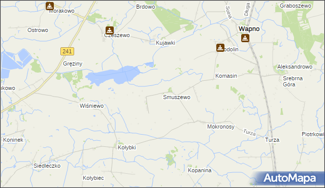 mapa Smuszewo gmina Damasławek, Smuszewo gmina Damasławek na mapie Targeo