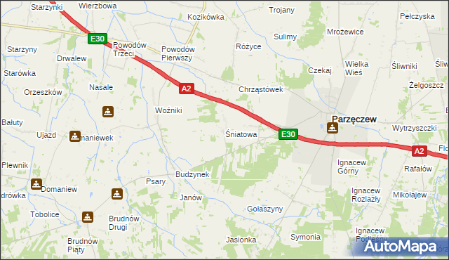 mapa Śniatowa, Śniatowa na mapie Targeo