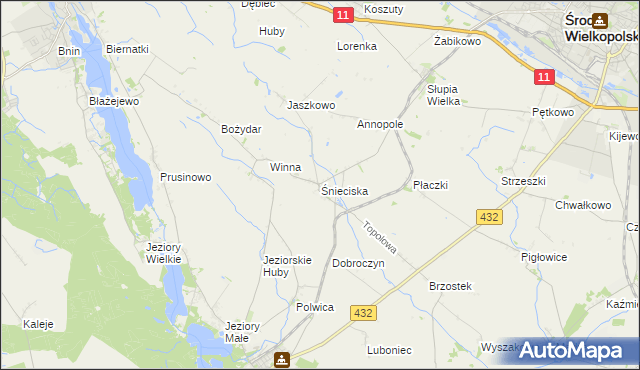 mapa Śnieciska, Śnieciska na mapie Targeo