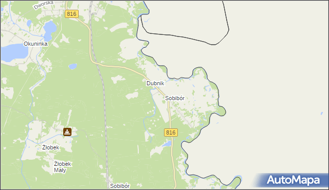 mapa Sobibór, Sobibór na mapie Targeo