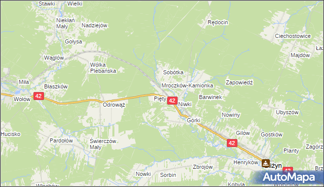 mapa Sołtyków gmina Bliżyn, Sołtyków gmina Bliżyn na mapie Targeo