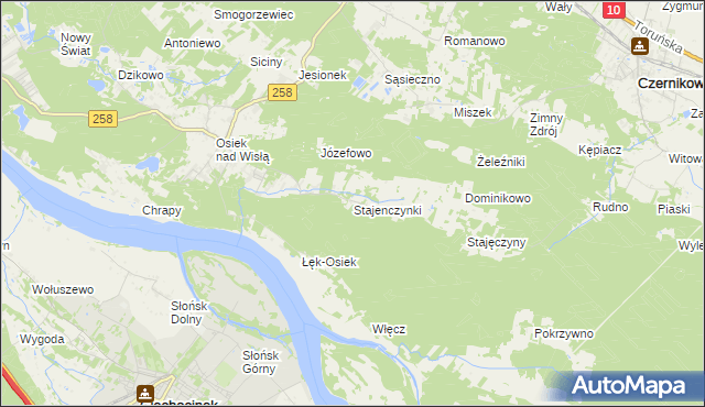 mapa Stajenczynki, Stajenczynki na mapie Targeo