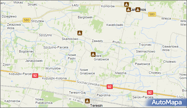mapa Stare Gnatowice, Stare Gnatowice na mapie Targeo