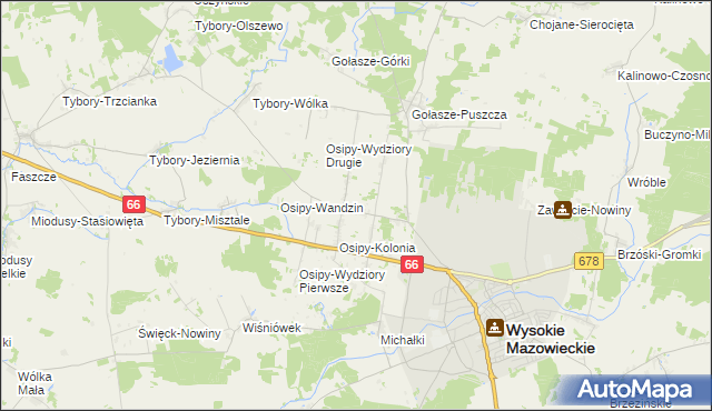 mapa Stare Osipy, Stare Osipy na mapie Targeo