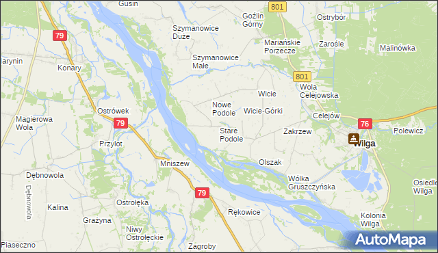 mapa Stare Podole, Stare Podole na mapie Targeo