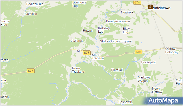 mapa Stare Trzciano, Stare Trzciano na mapie Targeo