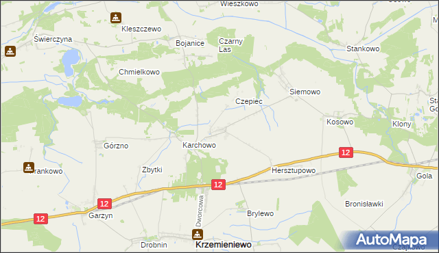 mapa Stary Belęcin, Stary Belęcin na mapie Targeo