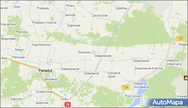 mapa Stawowiczki, Stawowiczki na mapie Targeo