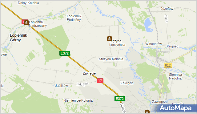 mapa Stężyca-Kolonia, Stężyca-Kolonia na mapie Targeo