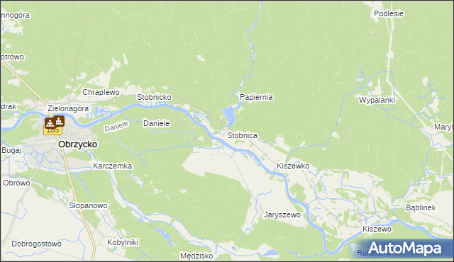 mapa Stobnica gmina Oborniki, Stobnica gmina Oborniki na mapie Targeo