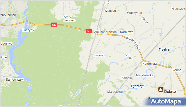 mapa Stronno gmina Dobrcz, Stronno gmina Dobrcz na mapie Targeo