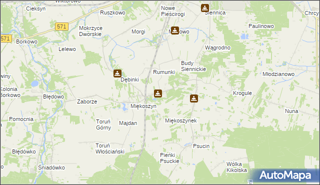 mapa Studzianki gmina Nasielsk, Studzianki gmina Nasielsk na mapie Targeo