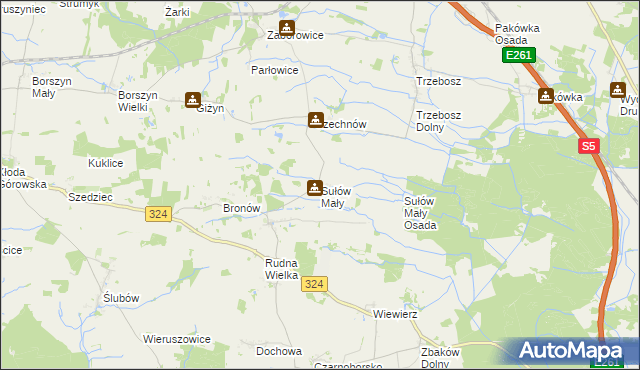 mapa Sułów Mały, Sułów Mały na mapie Targeo