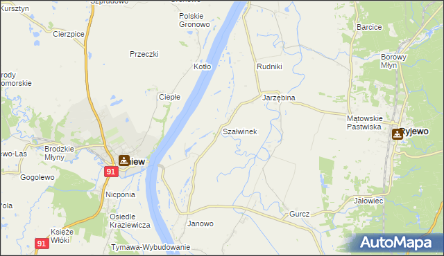 mapa Szałwinek, Szałwinek na mapie Targeo