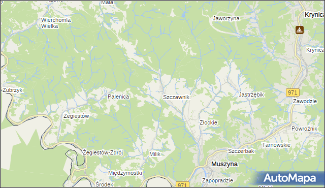 mapa Szczawnik, Szczawnik na mapie Targeo