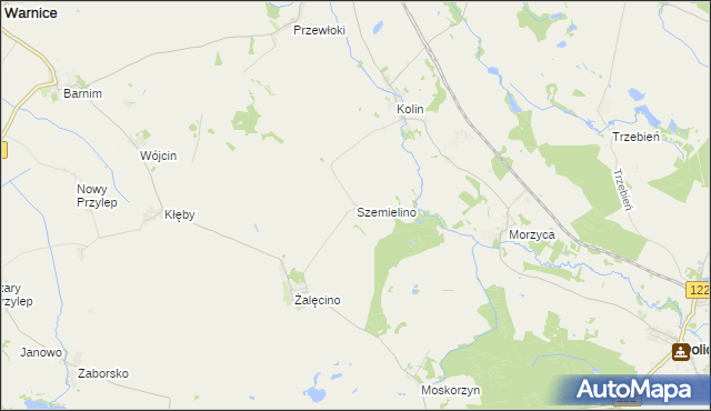 mapa Szemielino, Szemielino na mapie Targeo