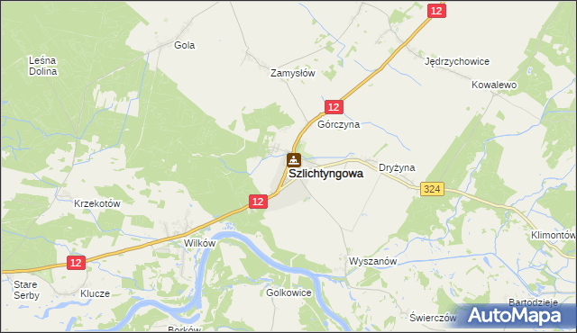 mapa Szlichtyngowa, Szlichtyngowa na mapie Targeo