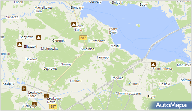 mapa Tarnopol, Tarnopol na mapie Targeo