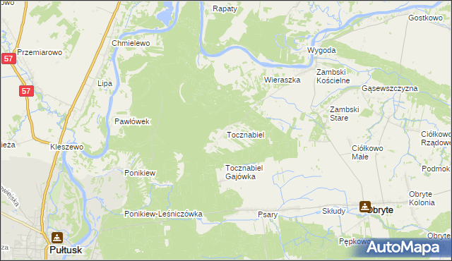 mapa Tocznabiel, Tocznabiel na mapie Targeo