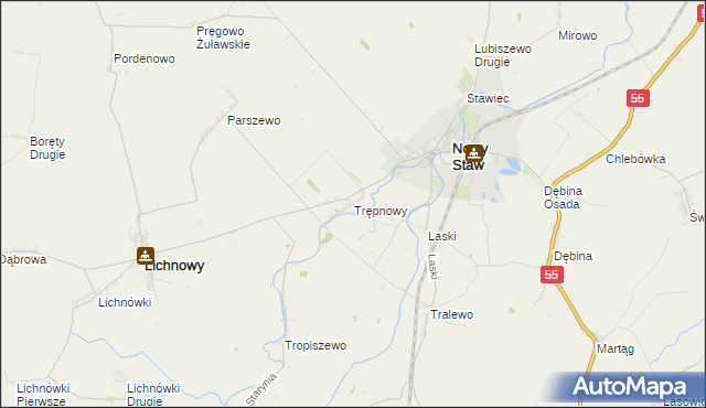 mapa Trępnowy, Trępnowy na mapie Targeo