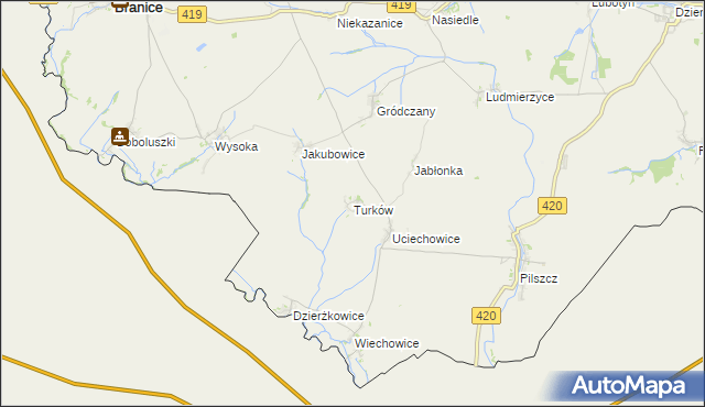 mapa Turków, Turków na mapie Targeo