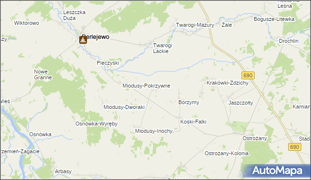 mapa Twarogi-Trąbnica, Twarogi-Trąbnica na mapie Targeo