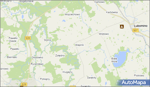 mapa Wapnik, Wapnik na mapie Targeo