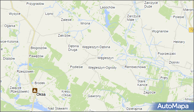 mapa Węgleszyn, Węgleszyn na mapie Targeo