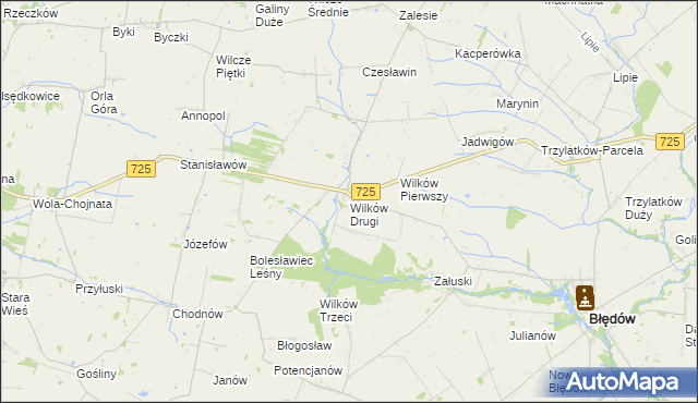 mapa Wilków Drugi, Wilków Drugi na mapie Targeo