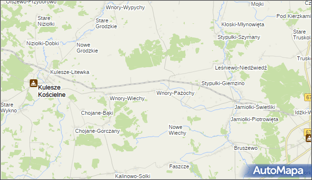 mapa Wnory-Pażochy, Wnory-Pażochy na mapie Targeo