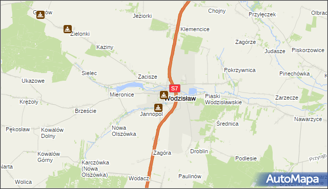 mapa Wodzisław, Wodzisław na mapie Targeo