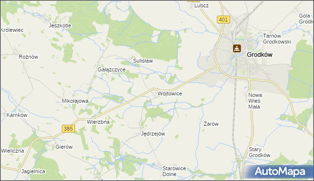 mapa Wójtowice gmina Grodków, Wójtowice gmina Grodków na mapie Targeo