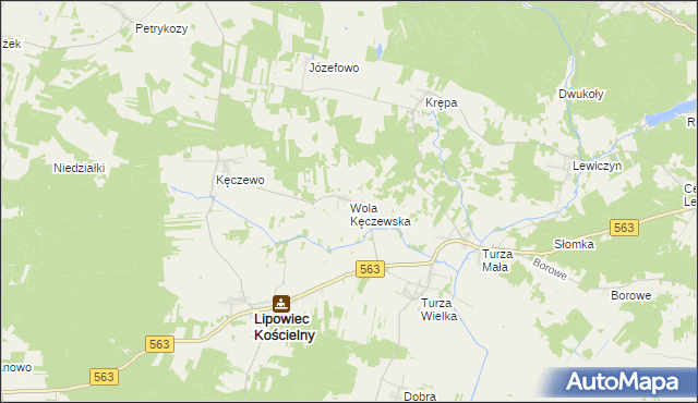 mapa Wola Kęczewska, Wola Kęczewska na mapie Targeo