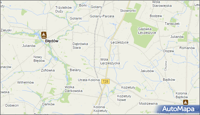 mapa Wola Łęczeszycka, Wola Łęczeszycka na mapie Targeo