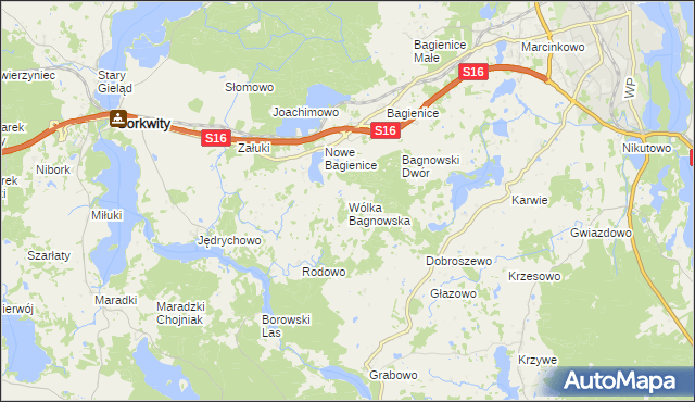 mapa Wólka Bagnowska, Wólka Bagnowska na mapie Targeo