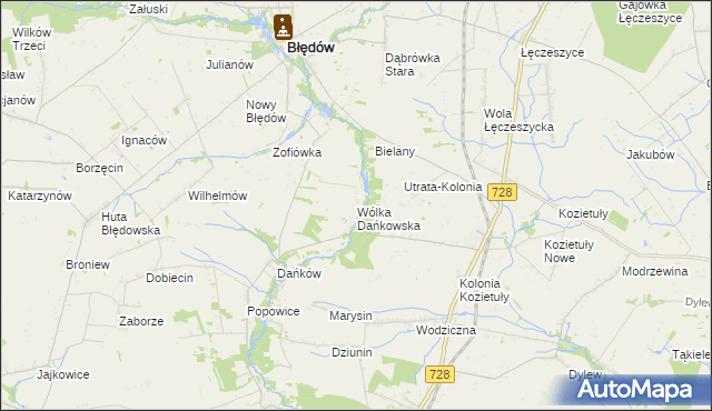 mapa Wólka Dańkowska, Wólka Dańkowska na mapie Targeo