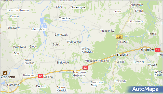 mapa Wólka Karwicka, Wólka Karwicka na mapie Targeo