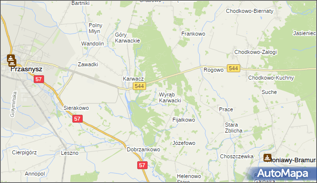 mapa Wyrąb Karwacki, Wyrąb Karwacki na mapie Targeo