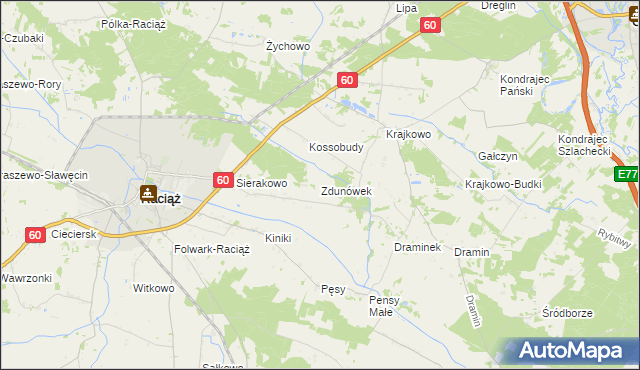 mapa Zdunówek, Zdunówek na mapie Targeo