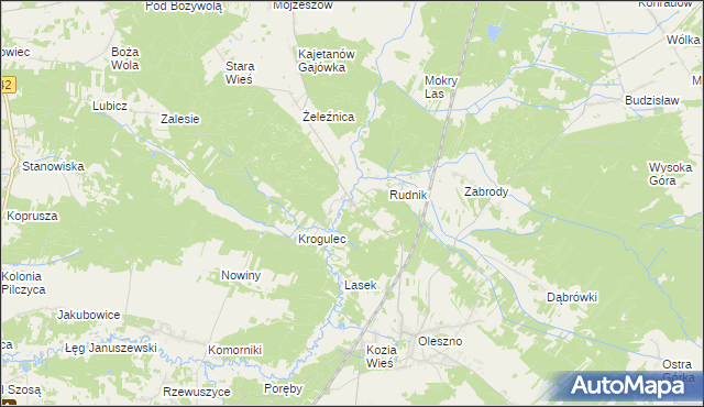 mapa Żeleźnica gmina Krasocin, Żeleźnica gmina Krasocin na mapie Targeo