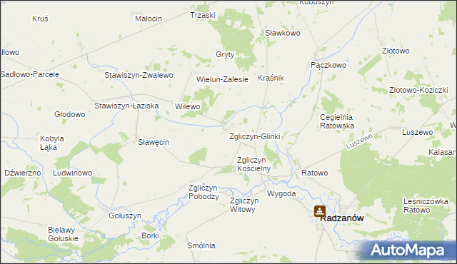 mapa Zgliczyn-Glinki, Zgliczyn-Glinki na mapie Targeo