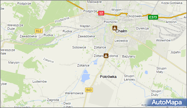 mapa Żółtańce-Kolonia, Żółtańce-Kolonia na mapie Targeo