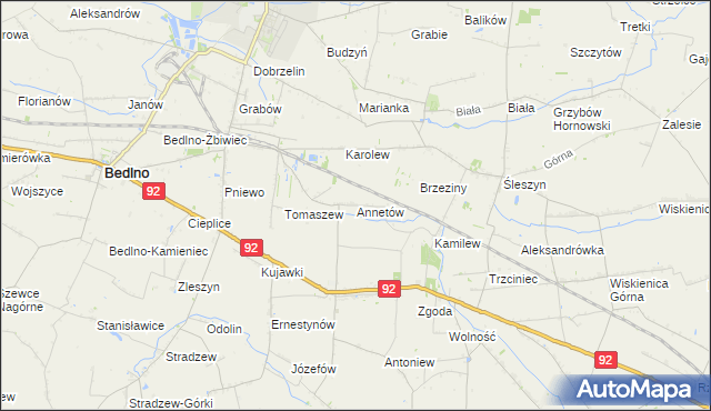 mapa Annetów, Annetów na mapie Targeo